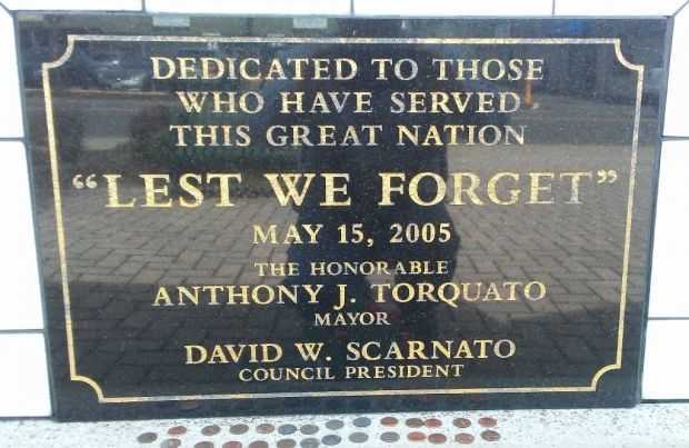 OLD FORGE VETERANS MEMORIAL PLAQUE