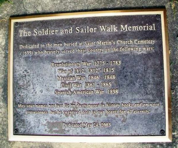 THE SOLDIER AND SAILOR WALK MEMORIAL PLAQUE