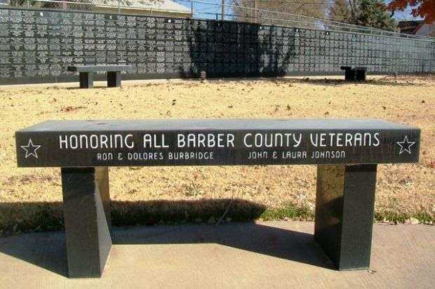 BARBER COUNTY VETERANS MEMORIAL BENCH
