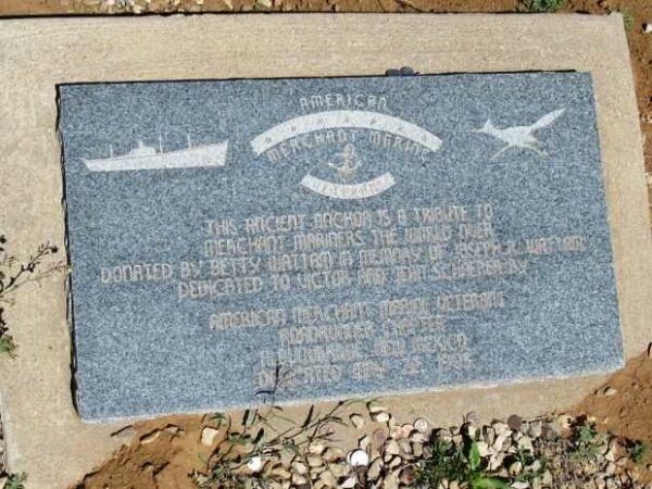 AMERICAN MERCHANT MARINE VETERANS ANCHOR MEMORIAL TABLET
