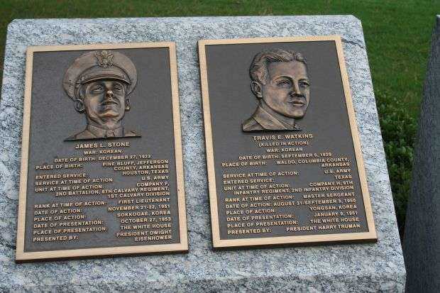 1LT. JAMES L. STONE MEDAL OF HONOR WAR MEMORIAL PLAQUE