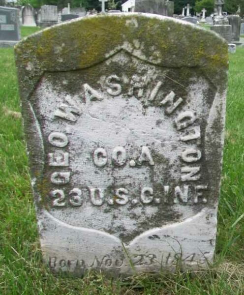 GEO. WASHINGTON MEMORIAL CEMETERY STONE