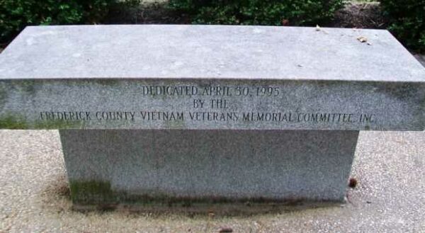FREDERICK COUNTY VIETNAM VETERANS MEMORIAL BENCH