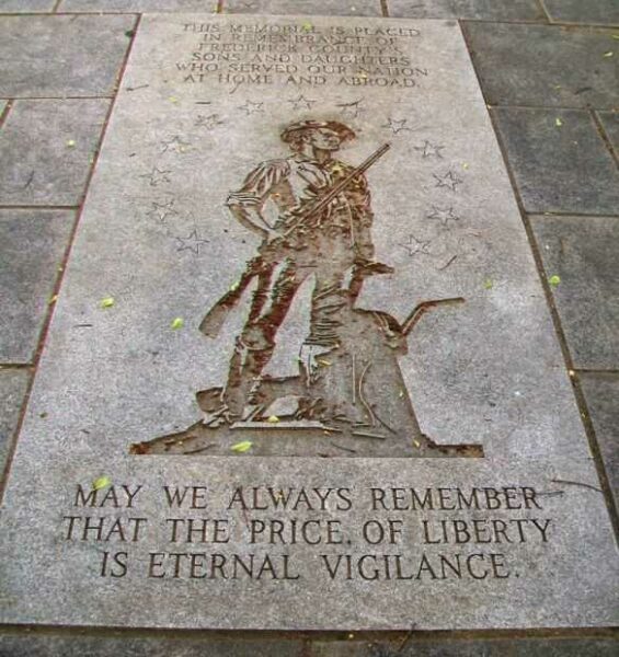 FREDERICK COUNTY VETERANS MEMORIAL TABLET A