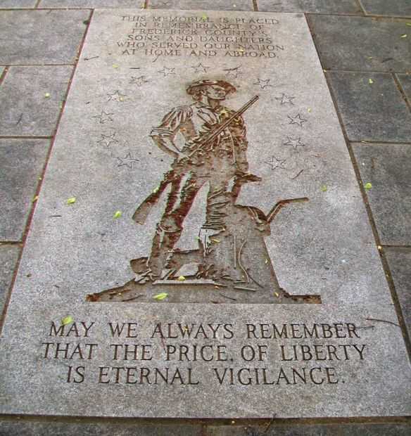 FREDERICK COUNTY VETERANS MEMORIAL TABLET A