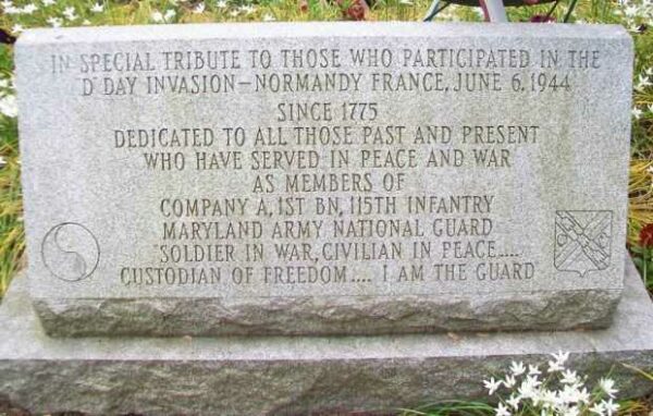 COMPANY A, 1ST BN, 115TH INFANTRY WAR MEMORIAL
