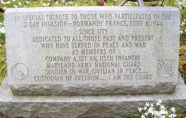 COMPANY A, 1ST BN, 115TH INFANTRY WAR MEMORIAL