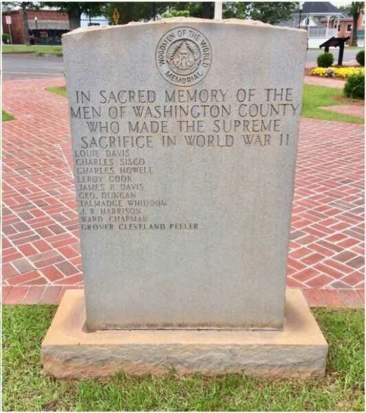 WASHINGTON COUNTY WORLD WAR II SACRIFICE MEMORIAL II