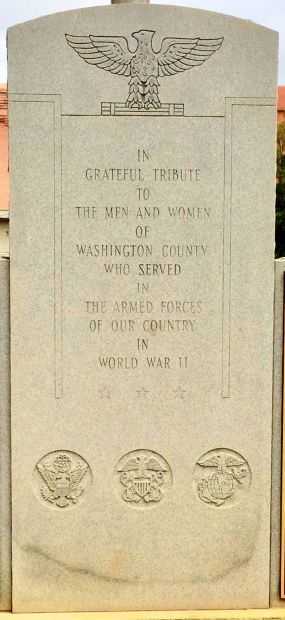 WASHINGTON COUNTY WORLD WAR II MEMORIAL DEDICATION STONE