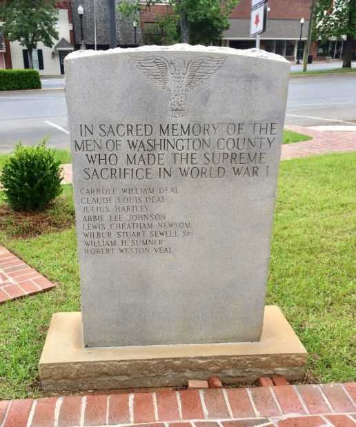 WASHINGTON COUNTY WORLD WAR I SACRIFICE MEMORIAL