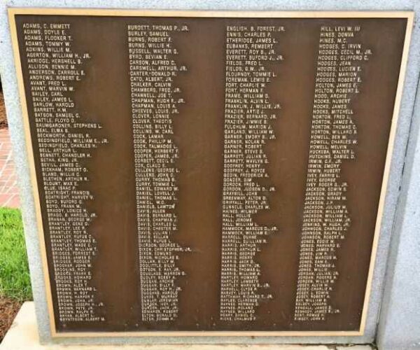 WASHINGTON COUNTY KOREAN WAR HONOR ROLL MEMORIAL PLAQUE A