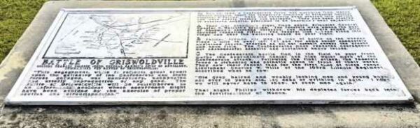 BATTLE OF GRISWOLDVILLE WAR MEMORIAL