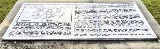 BATTLE OF GRISWOLDVILLE WAR MEMORIAL