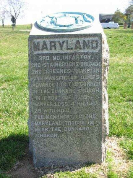 3RD MARYLAND VOLUNTEER INFANTRY REGIMENT WAR MEMORIAL