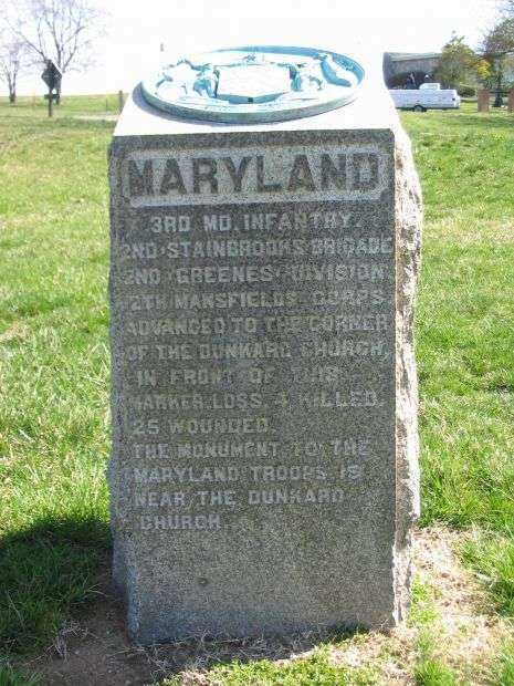 3RD MARYLAND VOLUNTEER INFANTRY REGIMENT WAR MEMORIAL