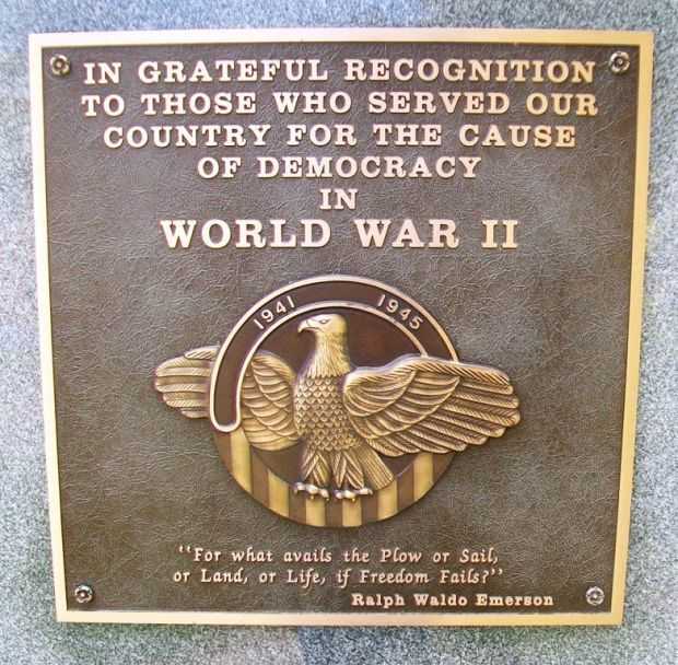 MONTROSE WAR VETERANS MEMORIAL FLAGPOLE PLAQUE B