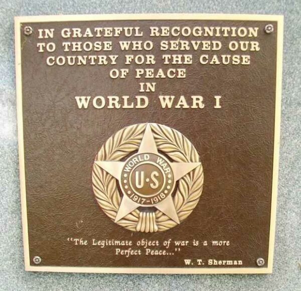 MONTROSE WAR VETERANS MEMORIAL FLAGPOLE PLAQUE A