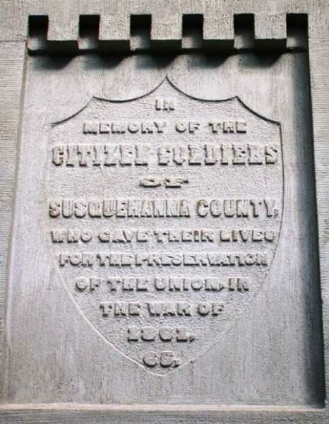 SUSQUEHANNA COUNTY CIVIL WAR MEMORIAL STONE A