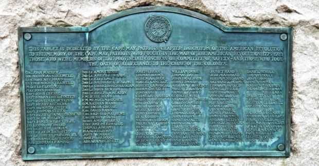 THE CAPE MAY PATRIOTS REVOLUTIONARY WAR MEMORIAL