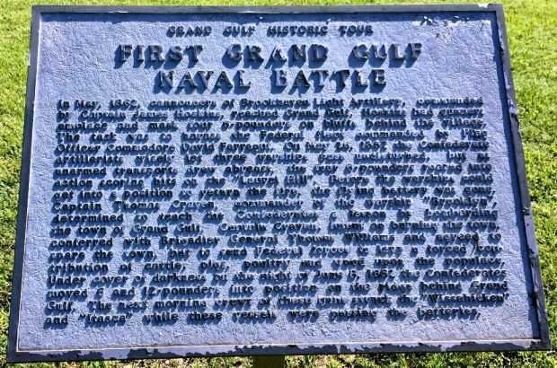 FIRST GRAND GULF NAVAL BATTLE MEMORIAL PLAQUE