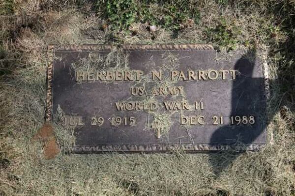HERBERT N PARROTT MEMORIAL CEMETERY STONE