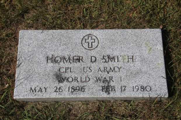 HOMER D SMITH MEMORIAL CEMETERY STONE