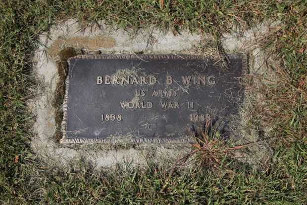 BERNARD B WING MEMORIAL CEMETERY STONE