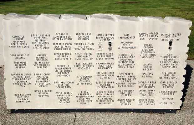CHILTON VETERANS MEMORIAL HONOR ROLL WALL R