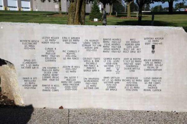 CHILTON VETERANS MEMORIAL HONOR ROLL WALL Q