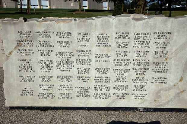CHILTON VETERANS MEMORIAL HONOR ROLL WALL P