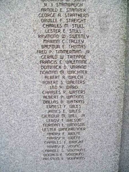 FREDERICK WORLD WAR II MEMORIAL STONE I