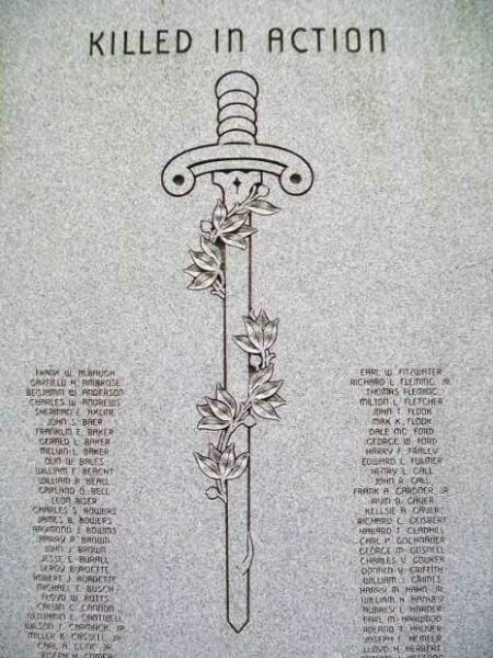 FREDERICK WORLD WAR II MEMORIAL STONE A