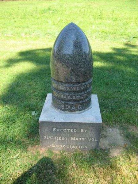 21ST MASSACHUSETTS VOLUNTEER INFANTRY REGIMENT WAR MEMORIAL