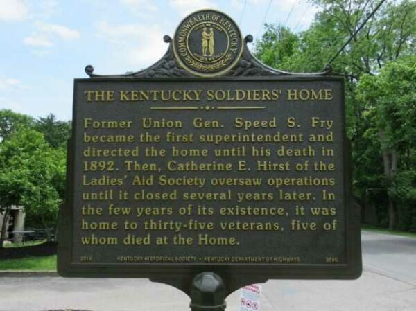 THE KENTUCKY SOLDIERS’ HOME MEMORIAL MARKER BACK