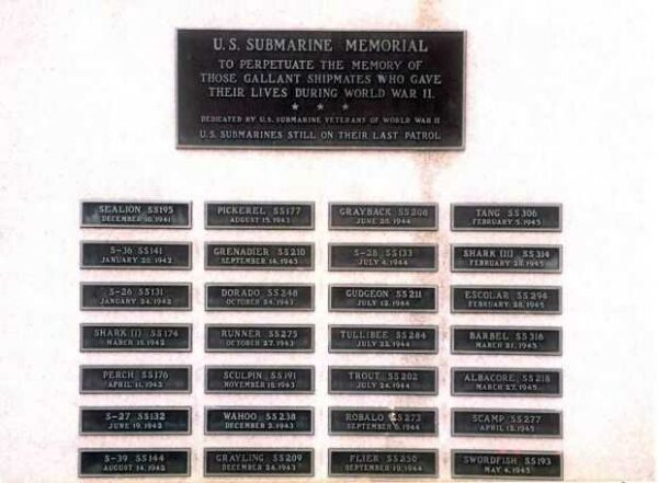 NATIONAL SUBMARINE MEMORIAL PLAQUES