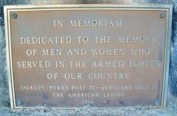 EDGE HILL CEMETERY VETERANS MEMORIAL FLAGPOLE PLAQUE