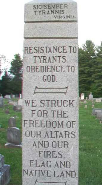 DAVENPORT FAMILY REVOLUTIONARY WAR MEMORIAL SIDE B