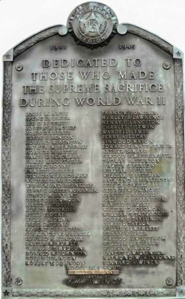 SUFFOLK WORLD WAR II MEMORIAL PLAQUE