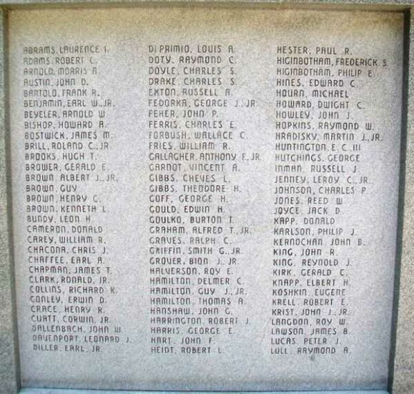 TOMPKINS COUNTY WORLD WAR II HONOR ROLL MEMORIAL STONE A