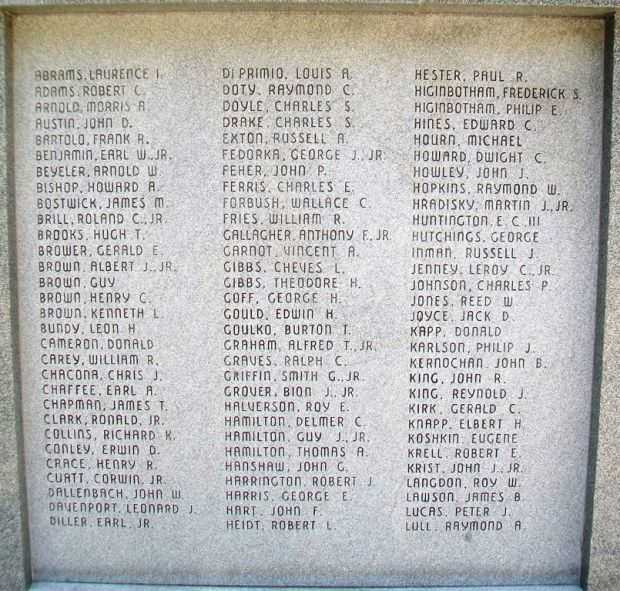 TOMPKINS COUNTY WORLD WAR II HONOR ROLL MEMORIAL STONE A