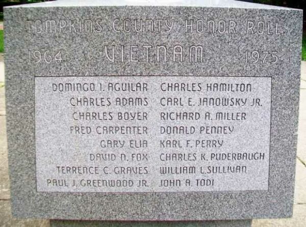 TOMPKINS COUNTY VIETNAM HONOR ROLL MEMORIAL
