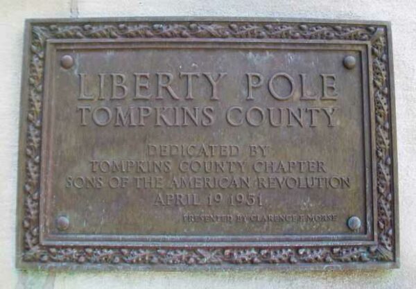 LIBERTY POLE TOMPKINS COUNTY MEMORIAL PLAQUE