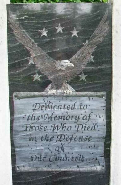 WATERLOO WAR VETERANS MEMORIAL DEDICATION STONE