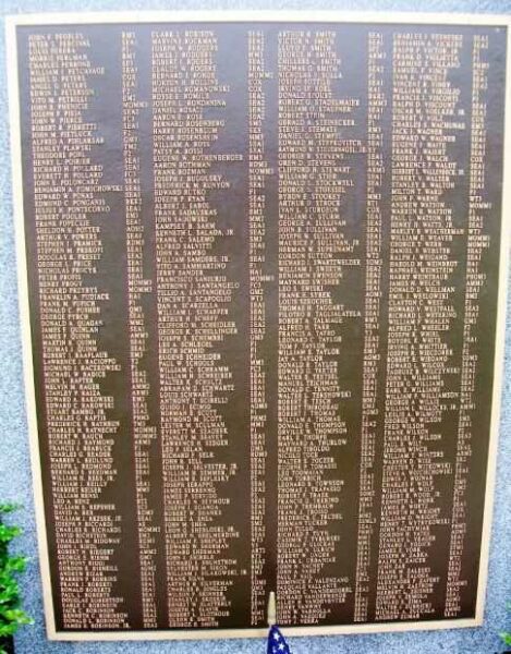 SAMPSON NAVY MEN HONOR ROLL MEMORIAL PLAQUE D