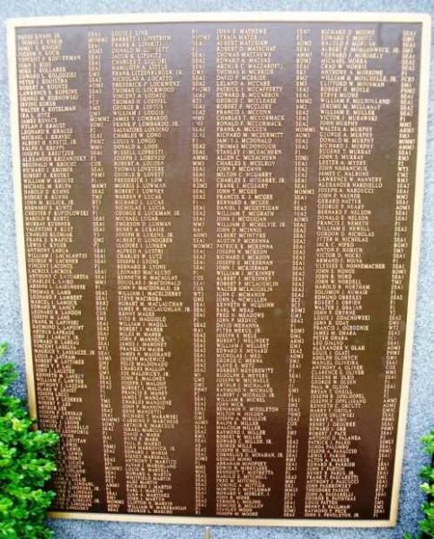 SAMPSON NAVY MEN HONOR ROLL MEMORIAL PLAQUE C