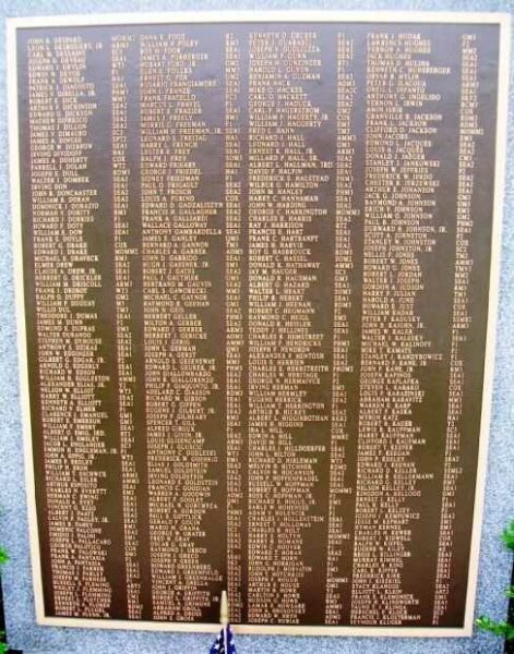 SAMPSON NAVY MEN HONOR ROLL MEMORIAL PLAQUE B