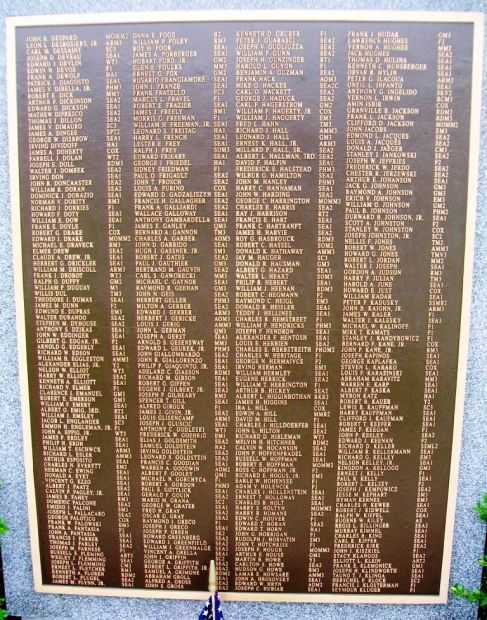 SAMPSON NAVY MEN HONOR ROLL MEMORIAL PLAQUE B