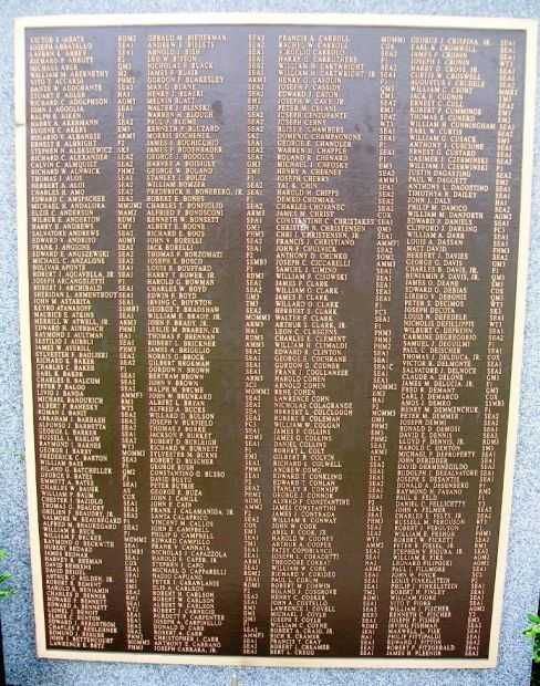 SAMPSON NAVY MEN HONOR ROLL MEMORIAL PLAQUE A