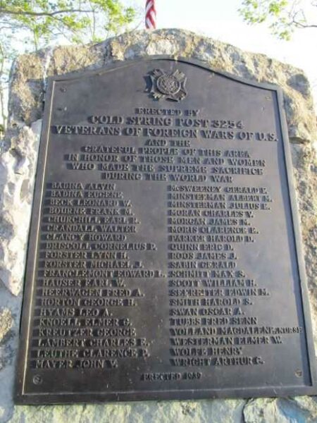 COLD SPRING POST 3254 HONOR ROLL MEMORIAL