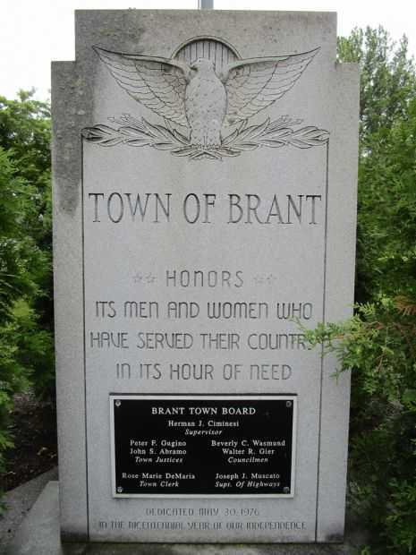 TOWN OF BRANT WAR VETERANS MEMORIAL